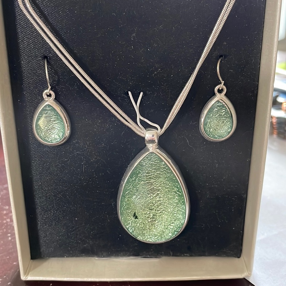 Earrings and necklace